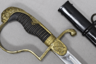 hongen civil war sword with lion head on handle